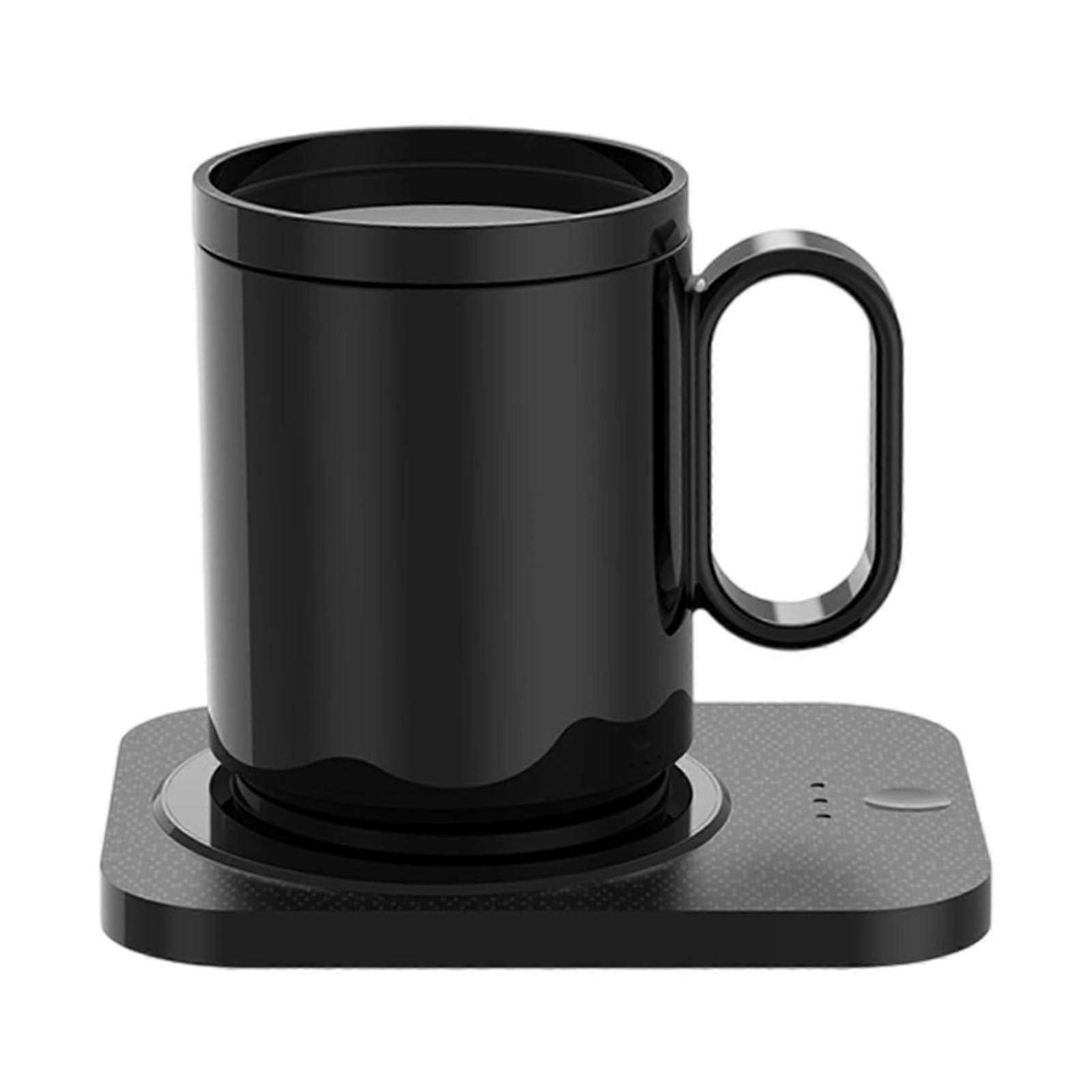 Coffee Cup Warmer with Three Temp Settings, Fast Heating Plate and Ceramic Cup for Desk Drinks