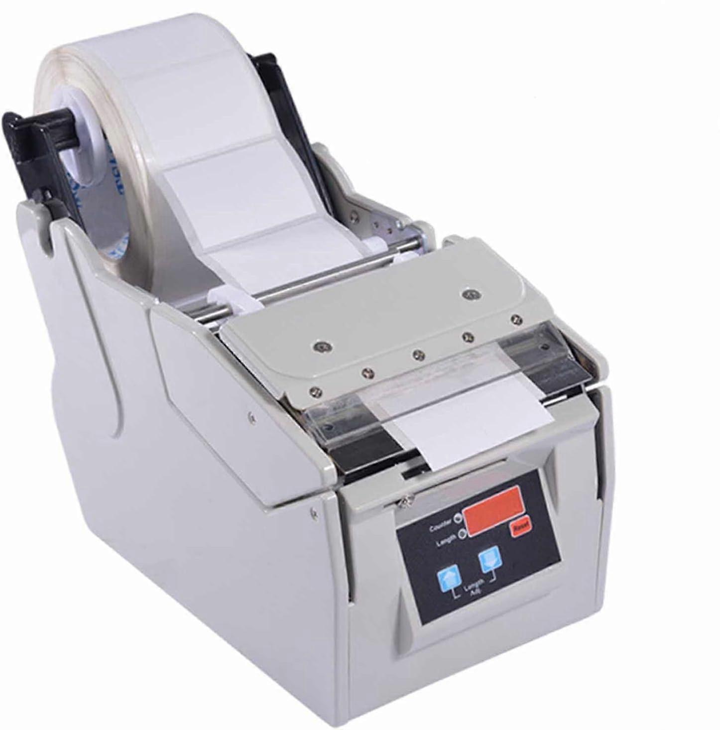 Automatic Label Dispenser with Counter and Adjustable Speed, Compact Industrial Label Peeling Machine
