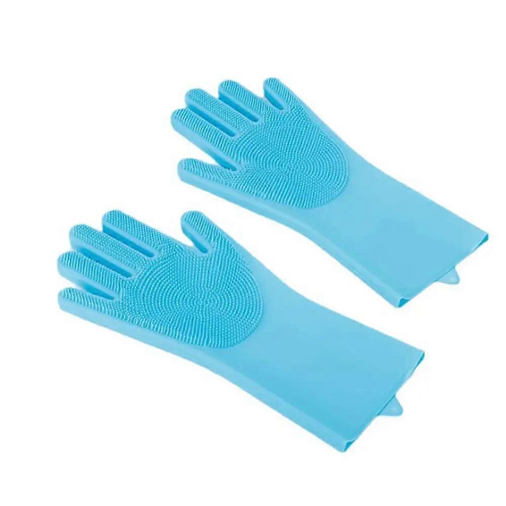Pet Grooming Gloves Silicone (pink & Blue)