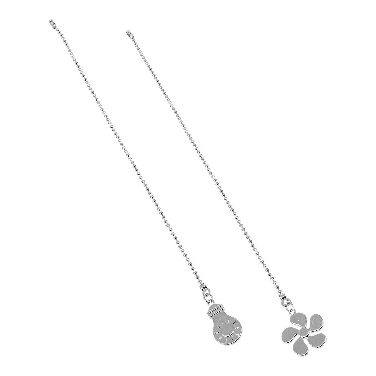 Silver Ceiling Light Pull Chain for Fan Pull Extension 6Pcs Pack