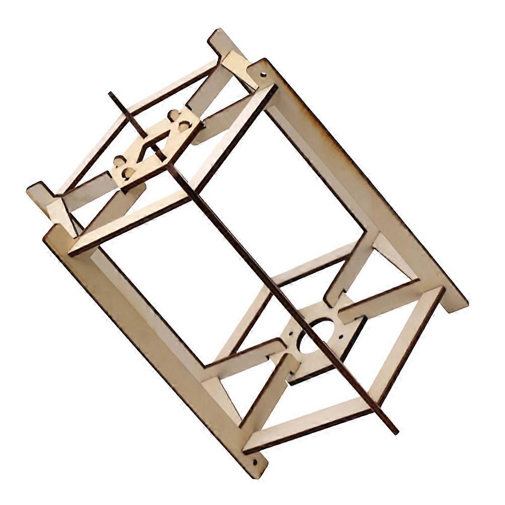 DIY Lantern Frame Wooden Hex Lantern Bracket for Craft Lamp 1Pcs Beige