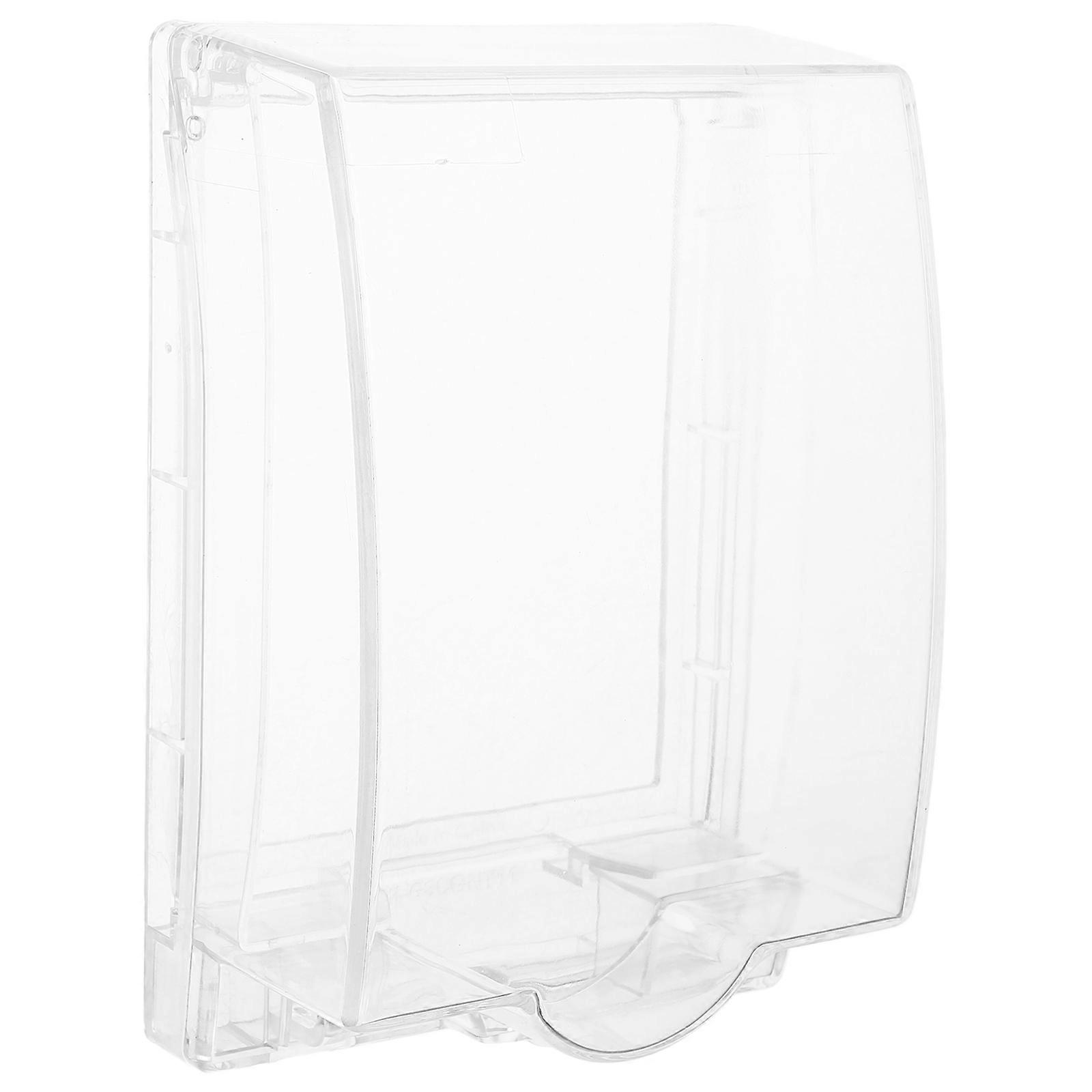 Insert Waterproof Cover for Electrical Socket Plastic Flip Protector Transparent