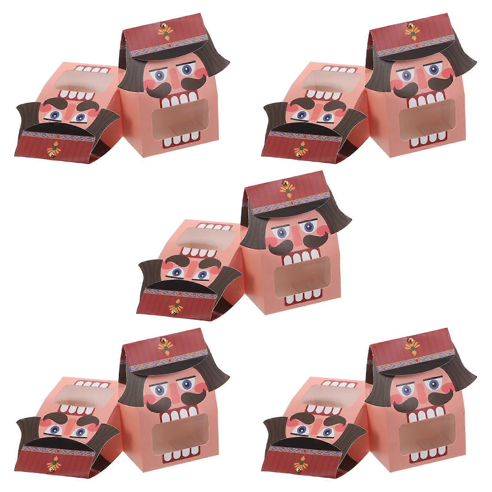 Christmas Cookie Boxes Large Nutcracker Cookie Boxes with Window 10Pcs