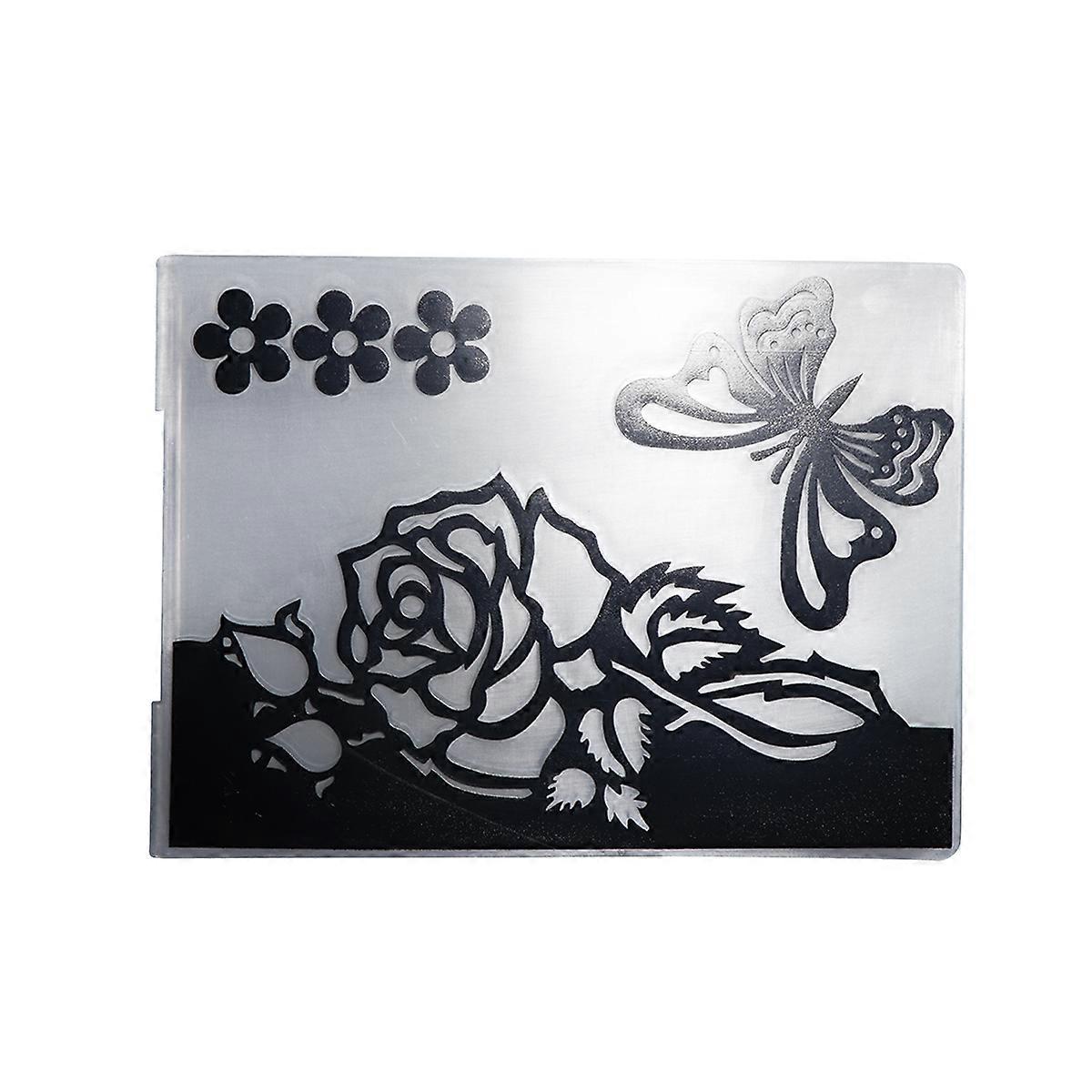 Cutting Dies Stencil Embossing Dies Plastic Template for Decorating Rose and Butterfly