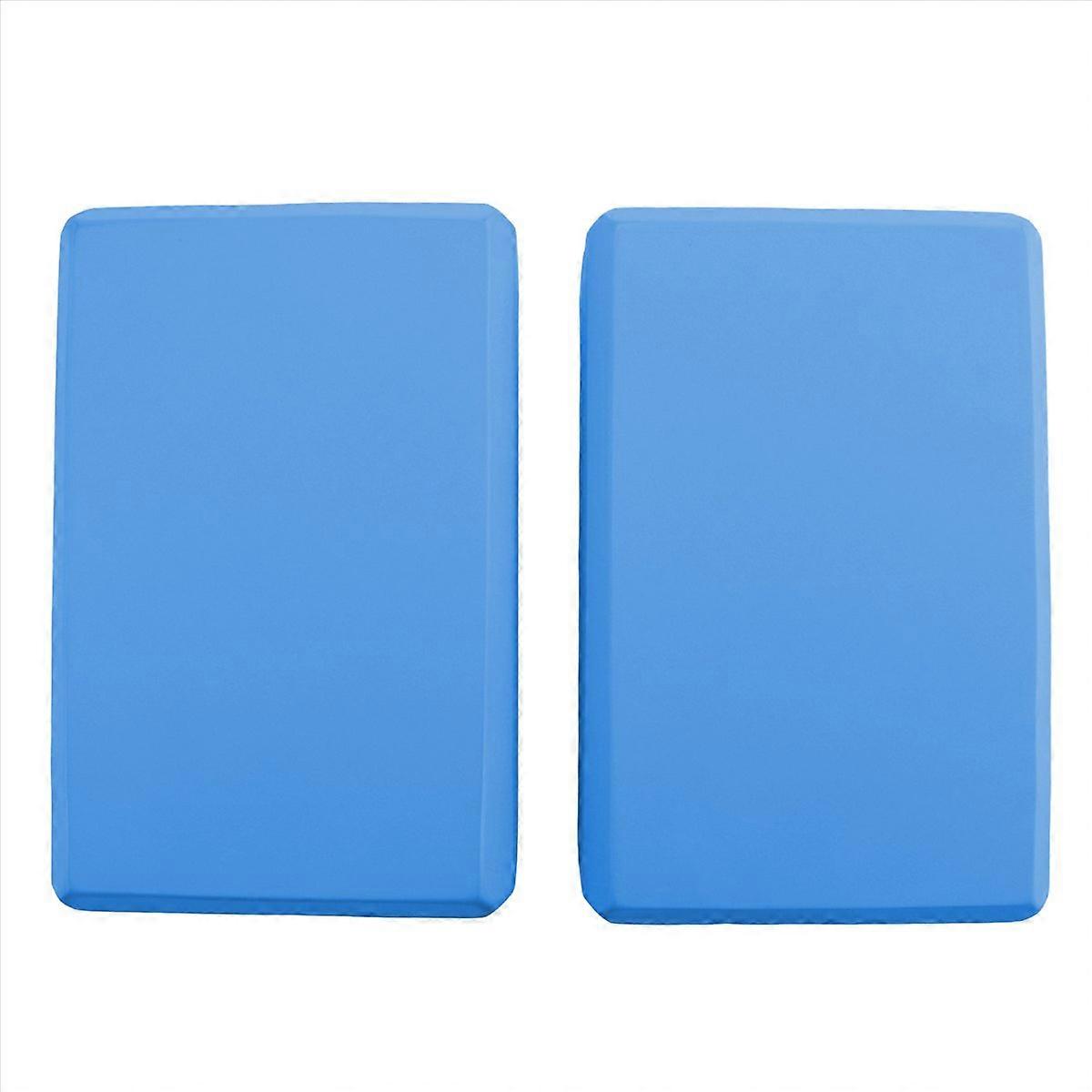 Yoga Blocks 2 Pack,EVA Foam Yoga Block Exercise Bricks,Blue