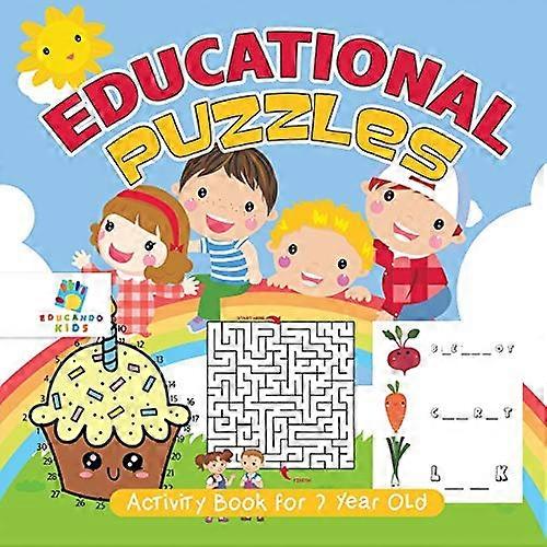 Educational Puzzles Activity Book for 7 Year Old