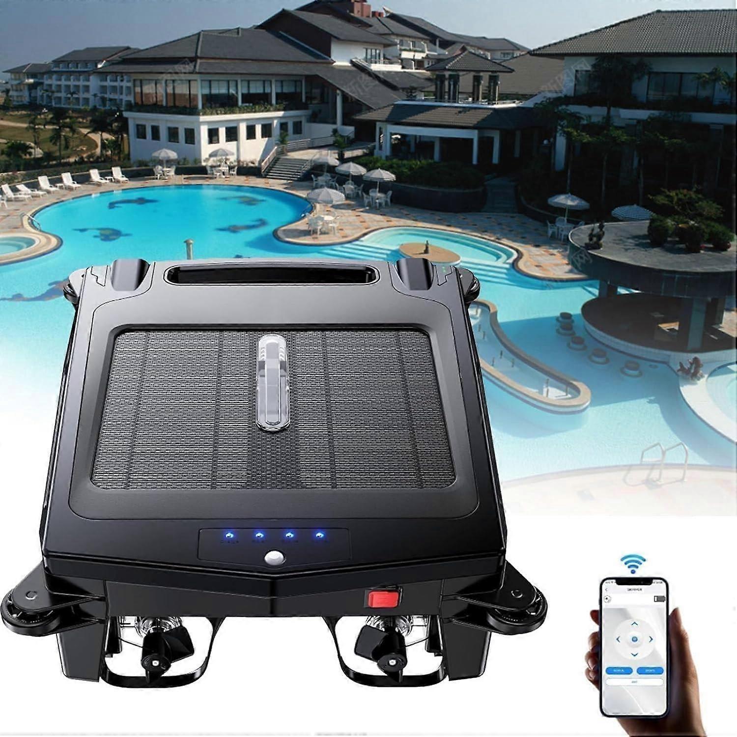 Cordless Solar Robotic Pool Cleaner with Smart App Control, Dual Modes and Automatic Docking System