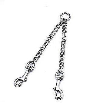 Metal Double Dog Leash with No-Tangle Coupler for Large to Small Dogs