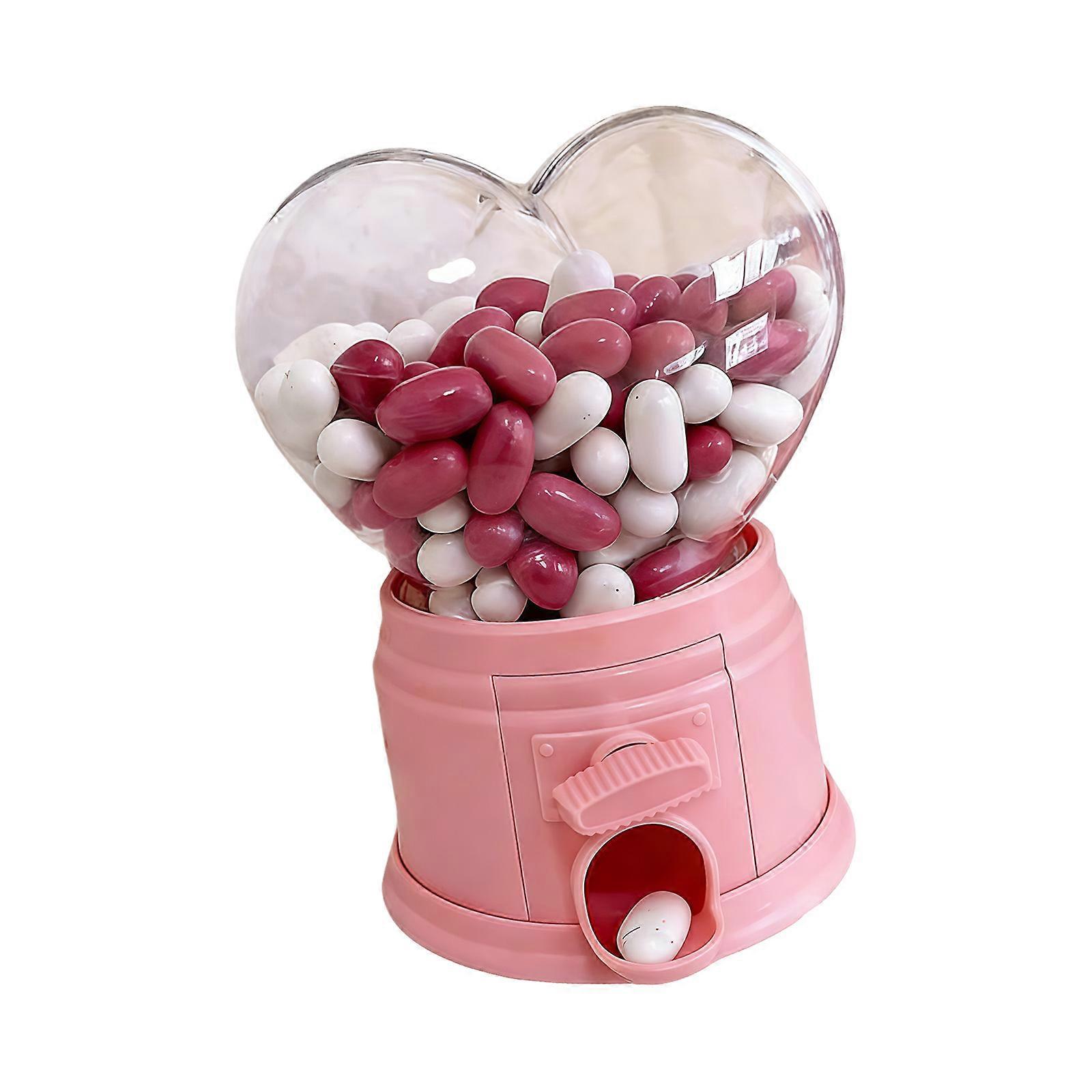 Unique Heart Shape Candy Container With Transparent View Storage Manual Candy Machine Suitable For Various Occasions Multicolor