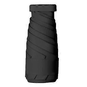 Opvouwbare reisparaplu, draagbare zakparaplu met 6 ribben, winddicht en regenbestendig, geschikt voor Daily Black