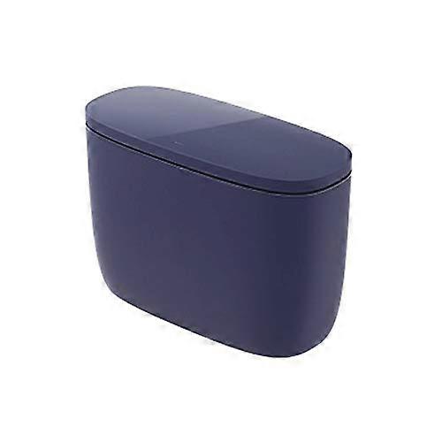Slim Plastic Trash Can with Handles, ShatterResistant Rectangular Wastebasket for Bathroom and Kitchen