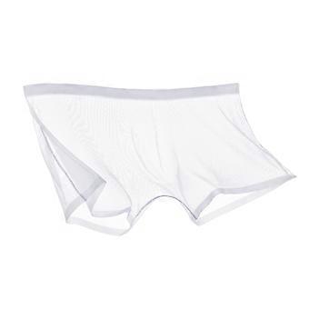 Boxer Underwear Mid-rise Ultra-Thin Seamless Transparent Mesh Yarn Shorts Briefs Solid Color Breathable Lightweight Soft Boxers