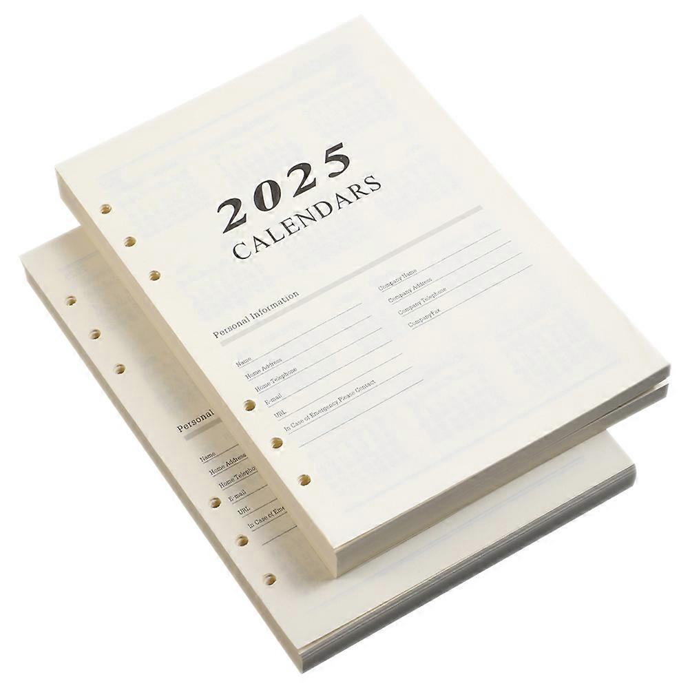 Notebook Replacement Inserts Loose Leaf Paper for Writing 2Sets Beige A5 Notepad Paper