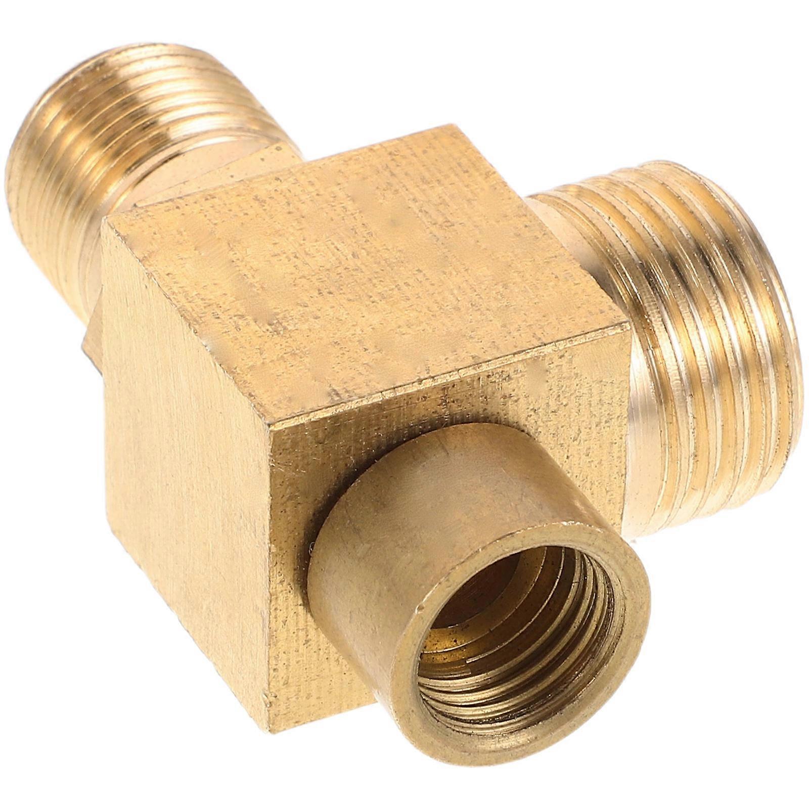 Air Compressor Copper Check Valve Threaded Connector for 3Pcs Attachments