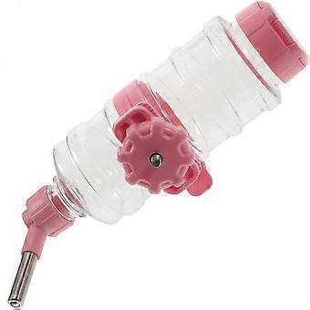 Automatischer Wasserspender für Haustiere, Hamster, zum Aufhängen, 1 Set, Rosa