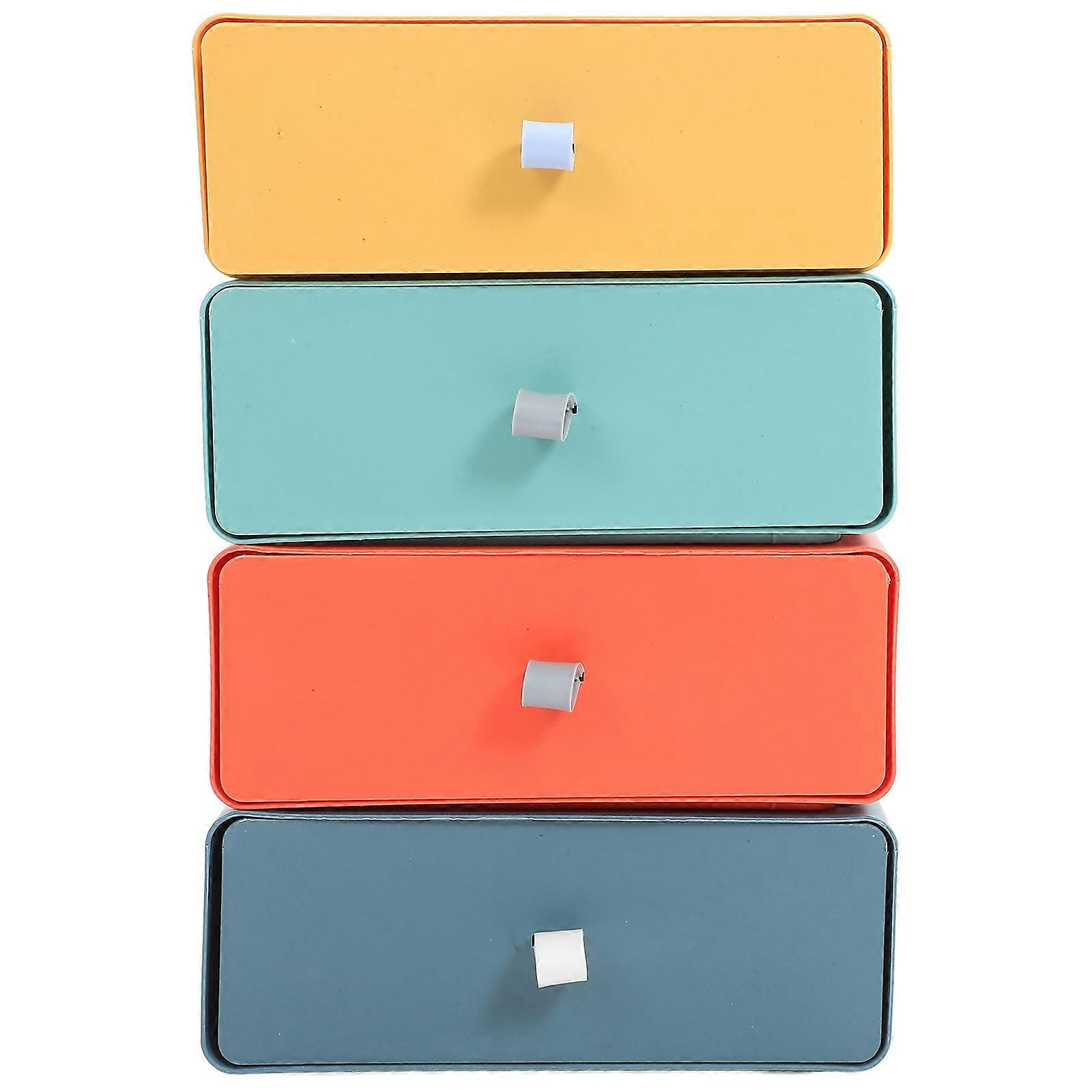 Plastic Sorting Box Desktop Drawer for Storage Use 4Pcs Pack