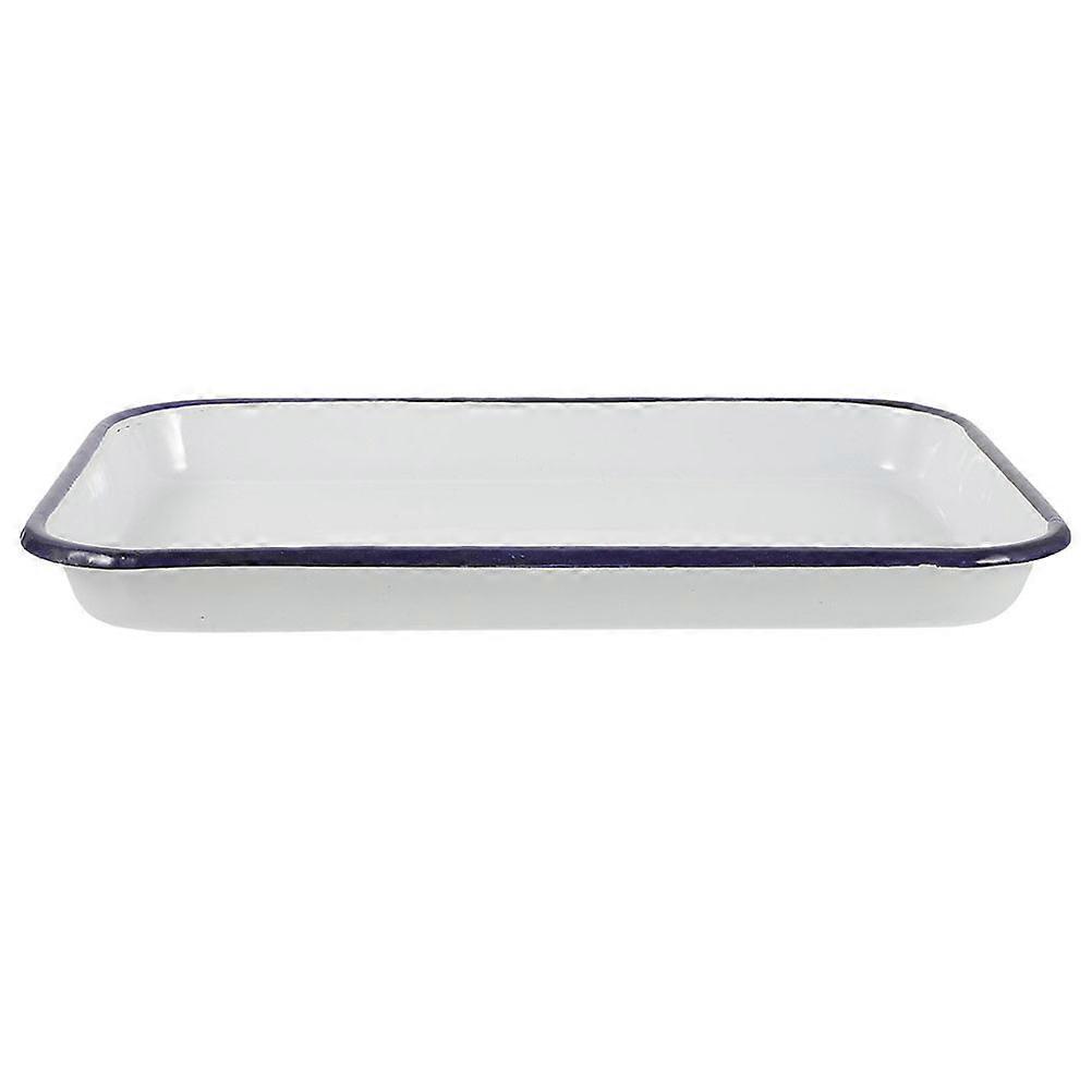 Enamel Baking Sheet Pan Rectangular Serving Tray for Storage