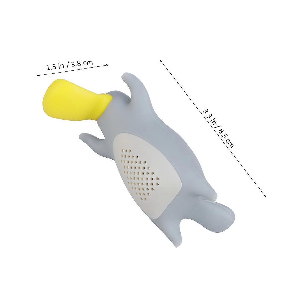 1PC Platypus Tea Infuser Reusable Loose Leaf Tea Strainer Filter Diffuser Silicone Kitchen Tools Gadgets(Grey)
