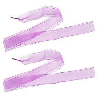 Flat Shoelaces Lace Shoelace for Shoes Use 1Pair Decorative Lavender Ribbon