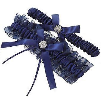 Lot de 2 jarretelles de mariage pour femme, jarretelles de cuisse en dentelle délicate