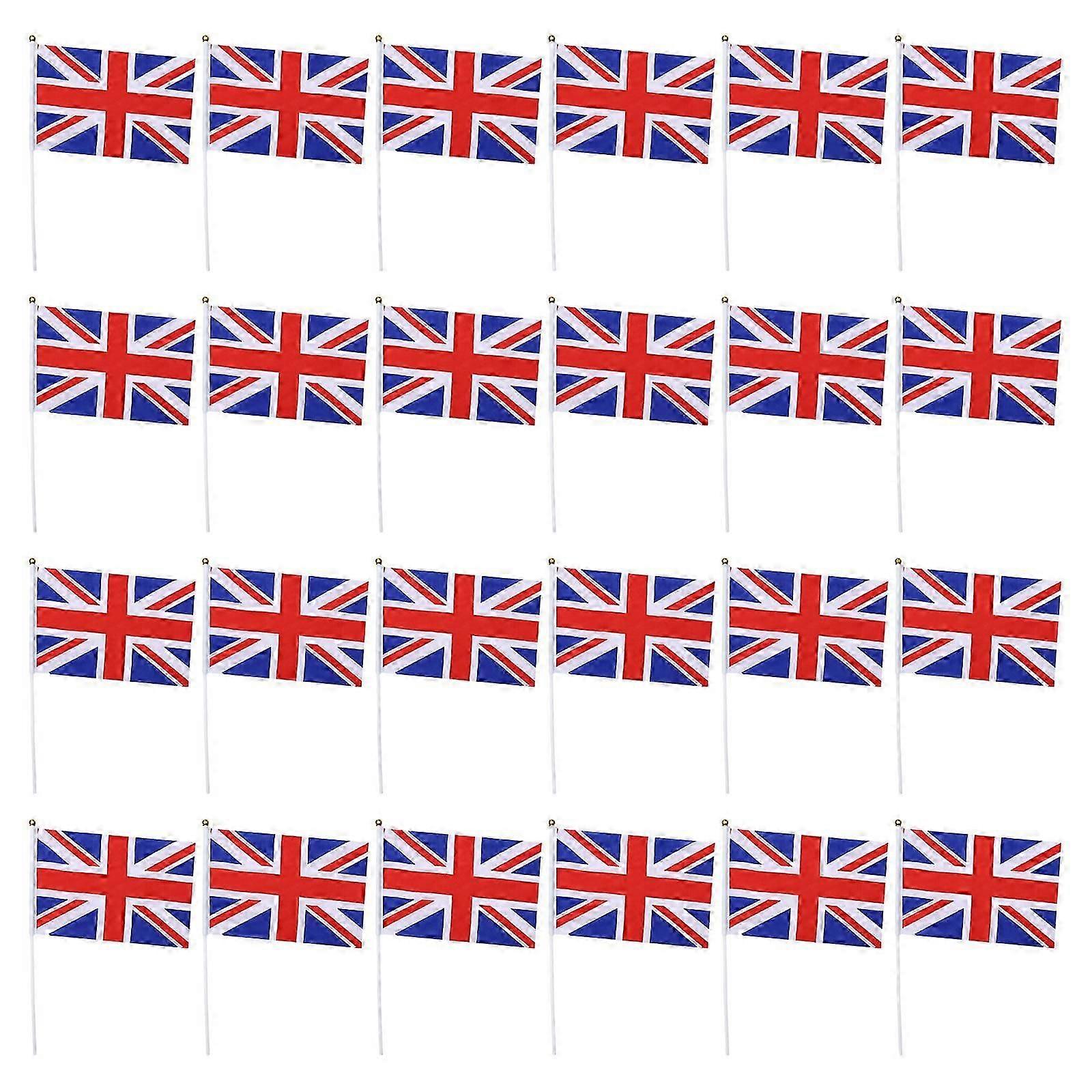 British Flag Handheld Small Flags for Decorating 40Pcs on Sticks