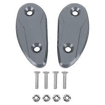 2PCS Motorcycle Rear Mirror Hole Cover Aluminium Alloy Mirror Block Off Base Plates Fit for CBR1000RR 2020 to 2023 Titanium