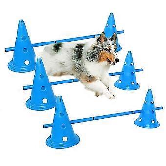 Set of 3 Dog Agility Equipment Jumps Kit Indoor Pet Training Hurdle Cones Course