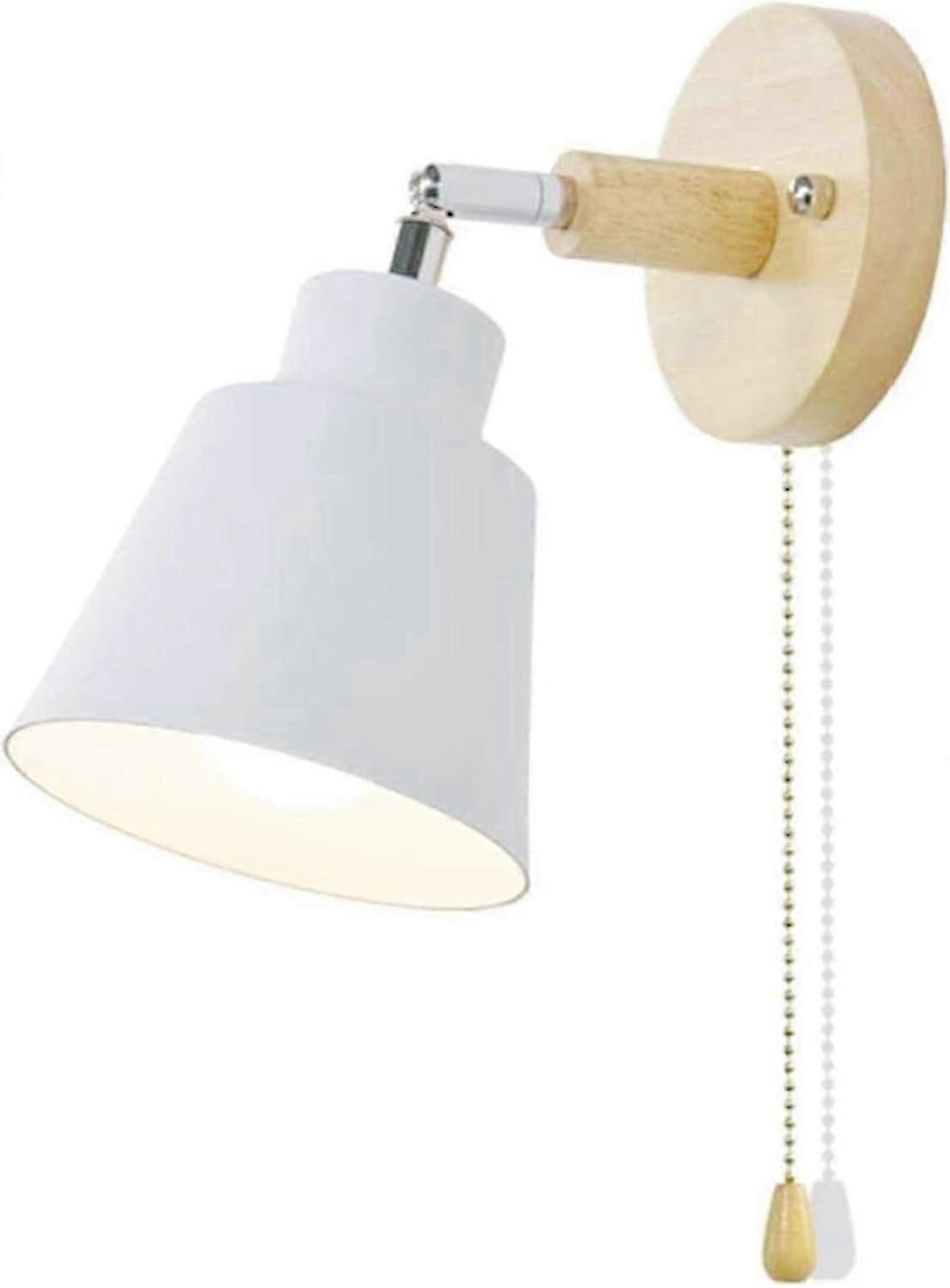 Wall Lights with Pull Cord Switch E27, Bedroom Pull Switch Lighting