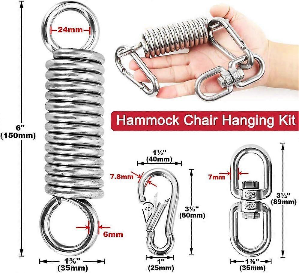 Suspension Spring,Ceiling Hook Spring Steel Hammock Suspension Kit