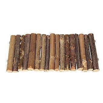 Hamster Bendy Wooden Bridge Ladder House for Reptile Mice Rodents Small Animal Chew Toy(Small)