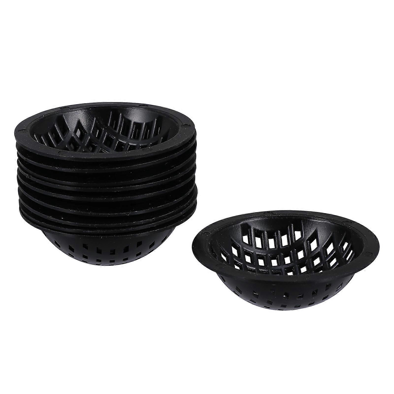 Black Plastic Flowerpot Mesh Pads Drainage Function 20Pcs Set