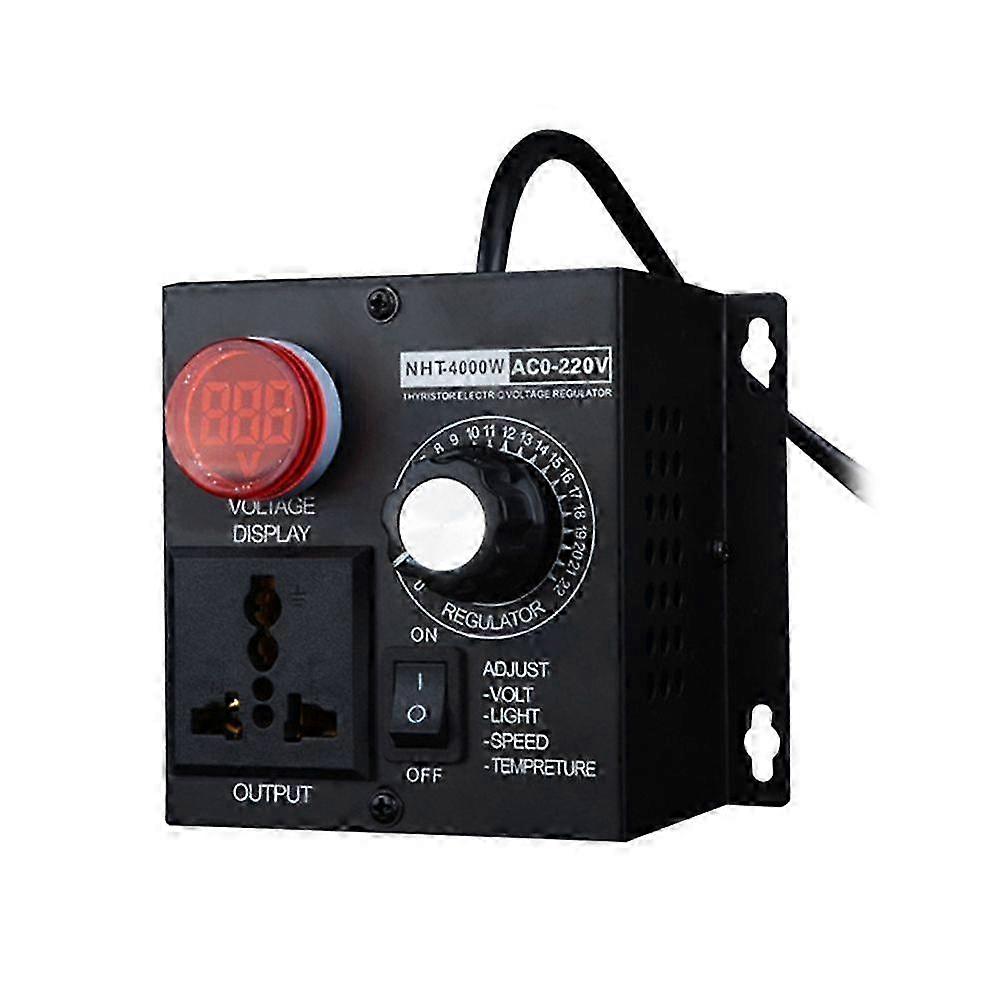 AC Motor Speed Controller 120V, Variable Speed Controller Fan Speed Controller,Motor Variable Voltage Regulator, US Plug