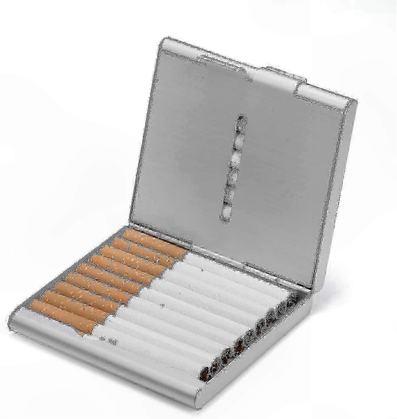 Durable Metal Cigarette Case compatible with 20 Count with Secure Fit