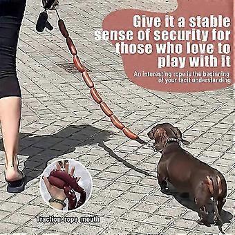 Duurzame rubberen hondenriem in worstvorm - comfortabele grip, gemakkelijk schoon te maken, speels ontwerp voor kleine honden, puppy's en katten.