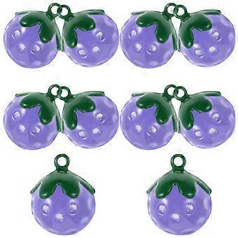 Strawberry Bell Pendant Cartoon Pet Collar Accessories with 10Pcs for Sounding
