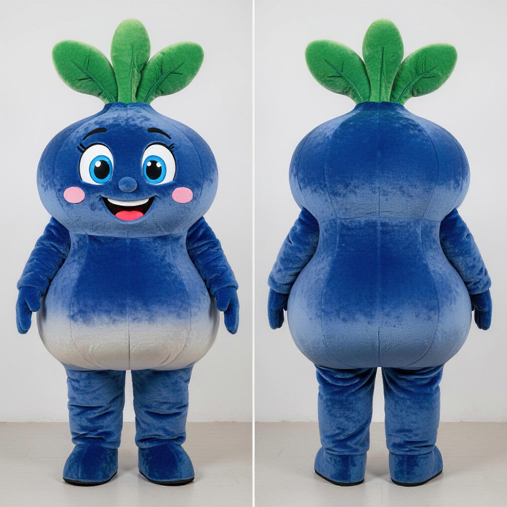 MASTICOT Velvety Blue Rounded Turnip Mascot
