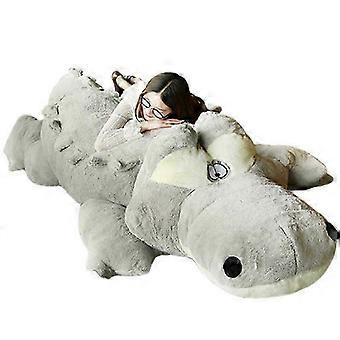 Simulation Crocodile Skin Plush Toy 200cm Unfilled DIY Fill Cushion Pillow Green Gray