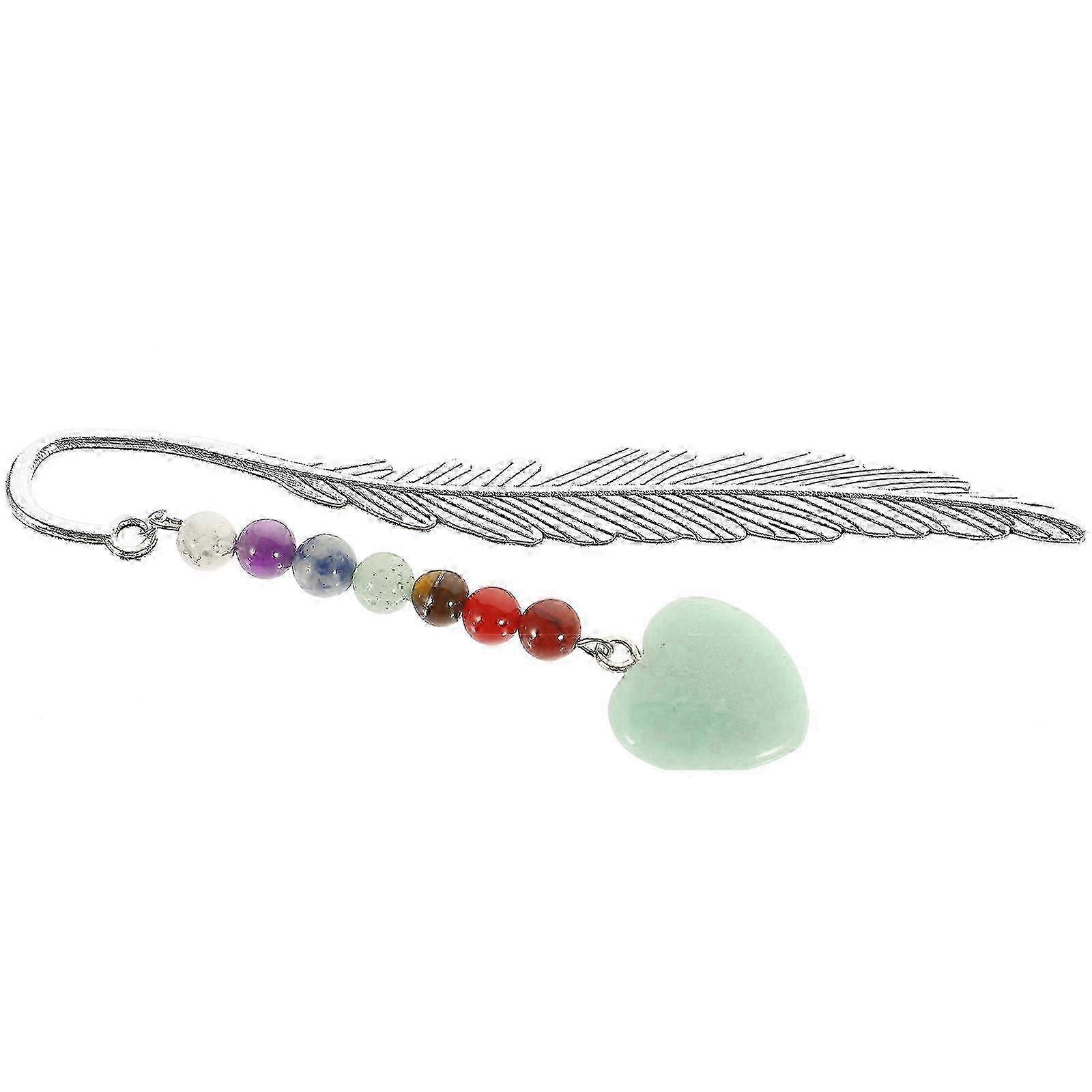 Decorative Bookmark with Crystal Pendant compatible with Reading Plume Shape Tool