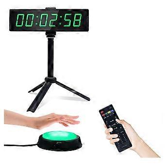 Fitness-Timer mit Stoppuhr-Taste, großer digitaler Countdown-Timer mit Stoppuhrfunktion, inklusive Ständer und US-Stecker