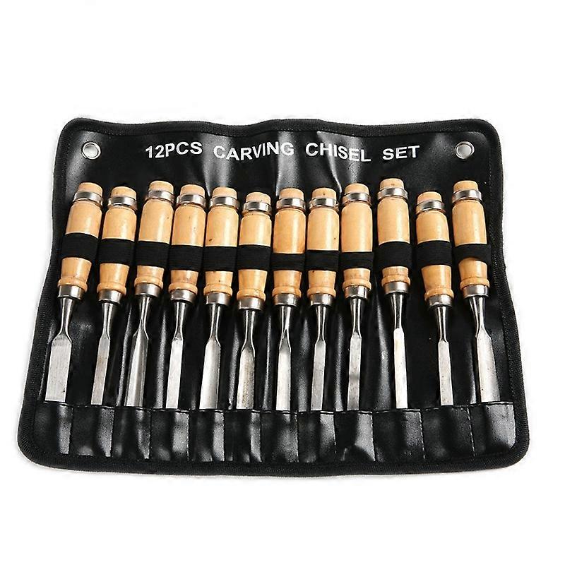 12Pcs Wood Carving Hand Chisel Tool Set Woodworking Professional Gouges Consruction An Carpentry Tools