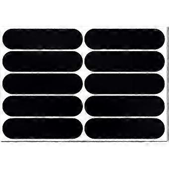 10PCS Retro-Reflective Black Decals for Helmets Bicycles Scooters Motorcycles