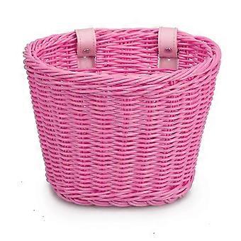 Conjunto de fitas de cesta de bicicleta cesta de bicicleta ajustável no guidão frontal com fitas de bicicleta coloridas, kit de acessórios de decoração de bicicleta DIY