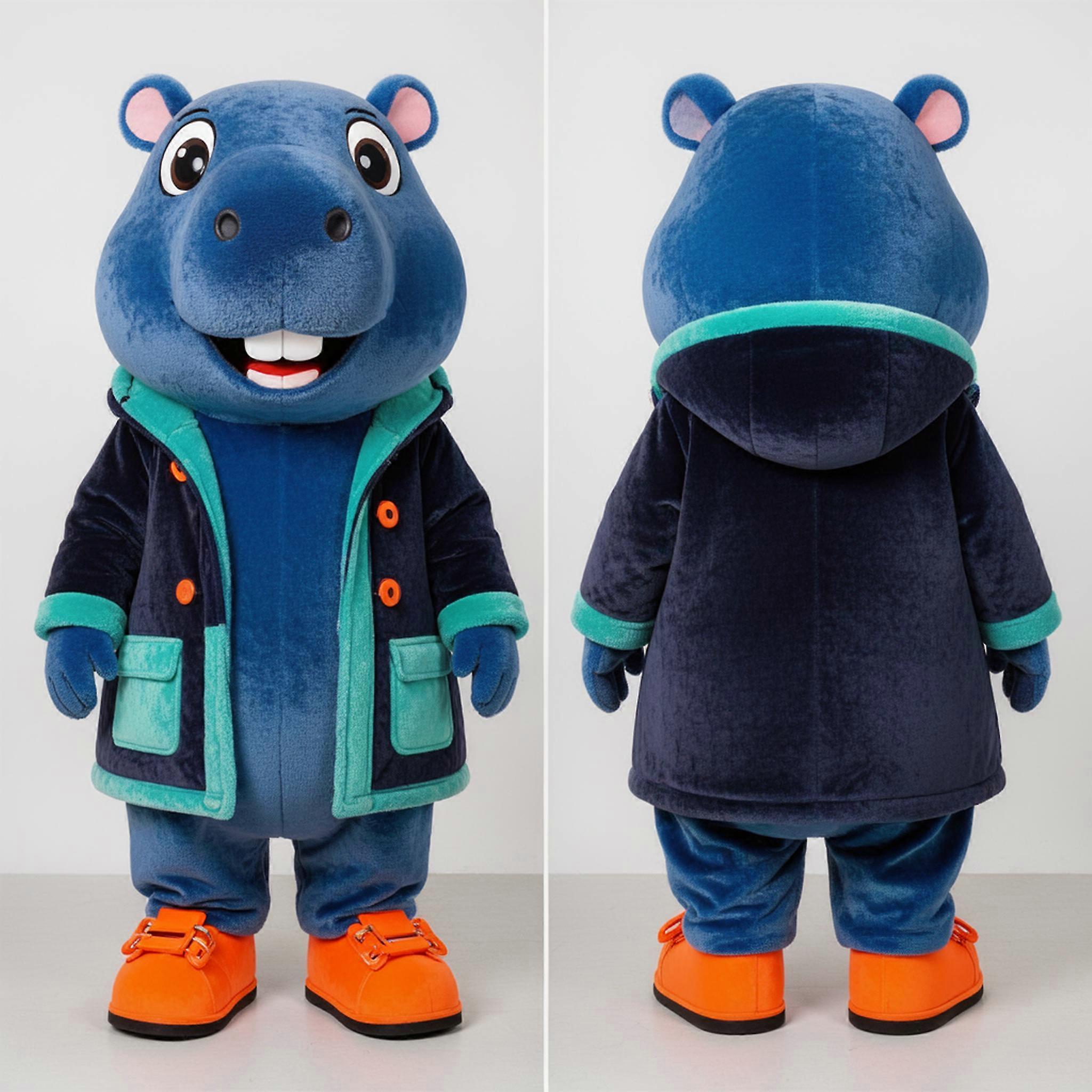 MASTICOT Velvety Blue Gentle Capybara Mascot