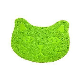Cat Litter Mat Multipurpose Dog Food Mat Dish Tray Placemat Washable Green