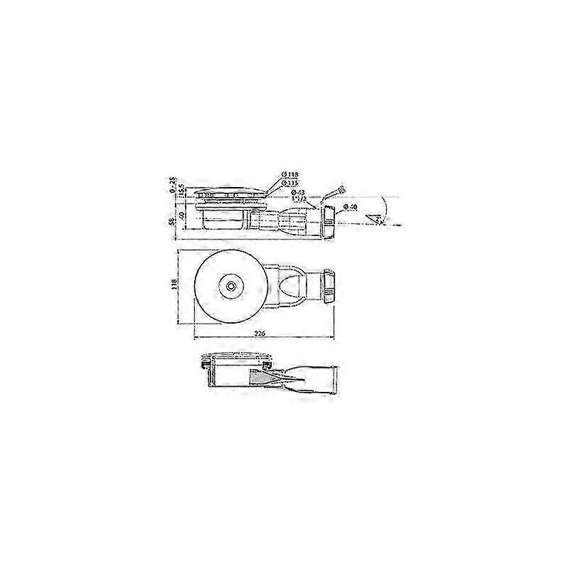 Extra-Flat White Shower Drain ABS Dome 30720138