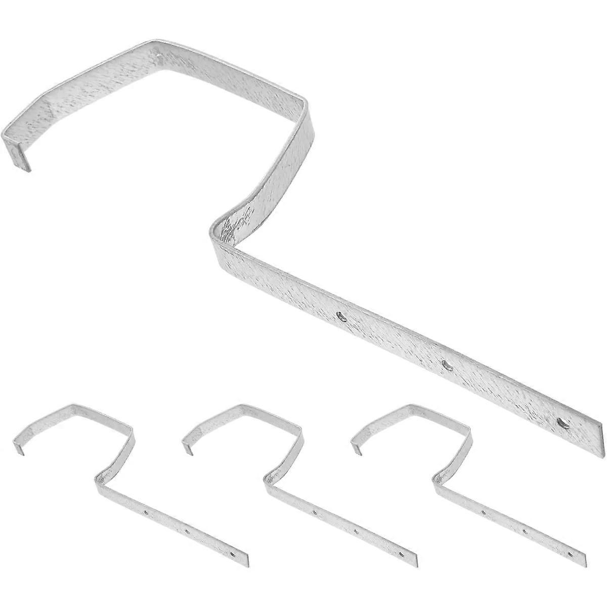 4pcs Gutter Bracket Iron Roof Gutter Mounting Bracket for Metal Roofing