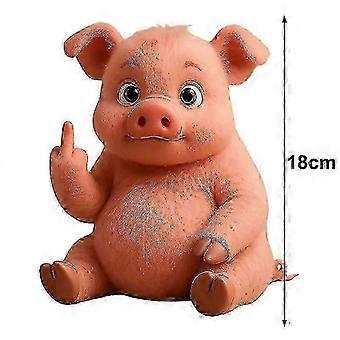Middle Finger Plush Cute Animal Desk Statue Mini Home Office Theme Party Bar Table Mood Decoration Props Gift Accessories 2025-Goodb