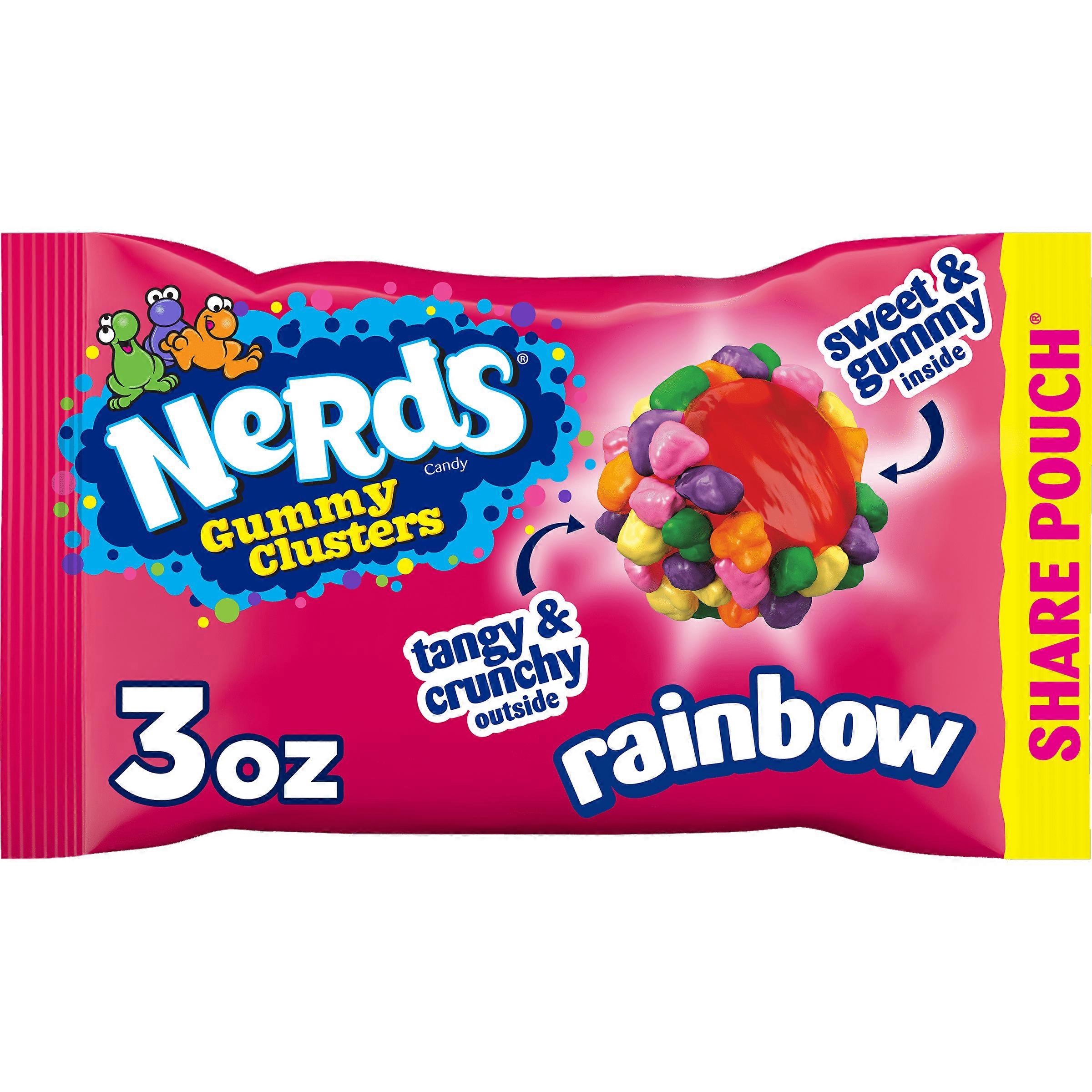 NERDS Gummy Clusters Candy Rainbow Crunchy and Gummy 3 oz