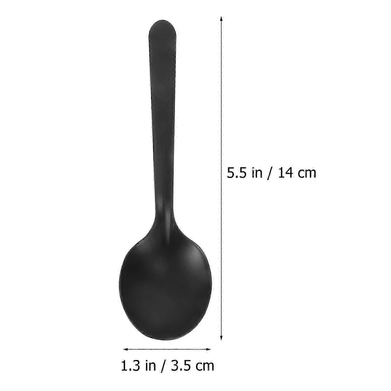 Thickened Long Handle compatible with Fast Restaurants Black Rigid Durable 100Pcs