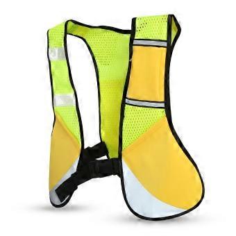 Multi function Night Sporting Reflective Cycling Running Vest Hiking Jacket (Yellow)